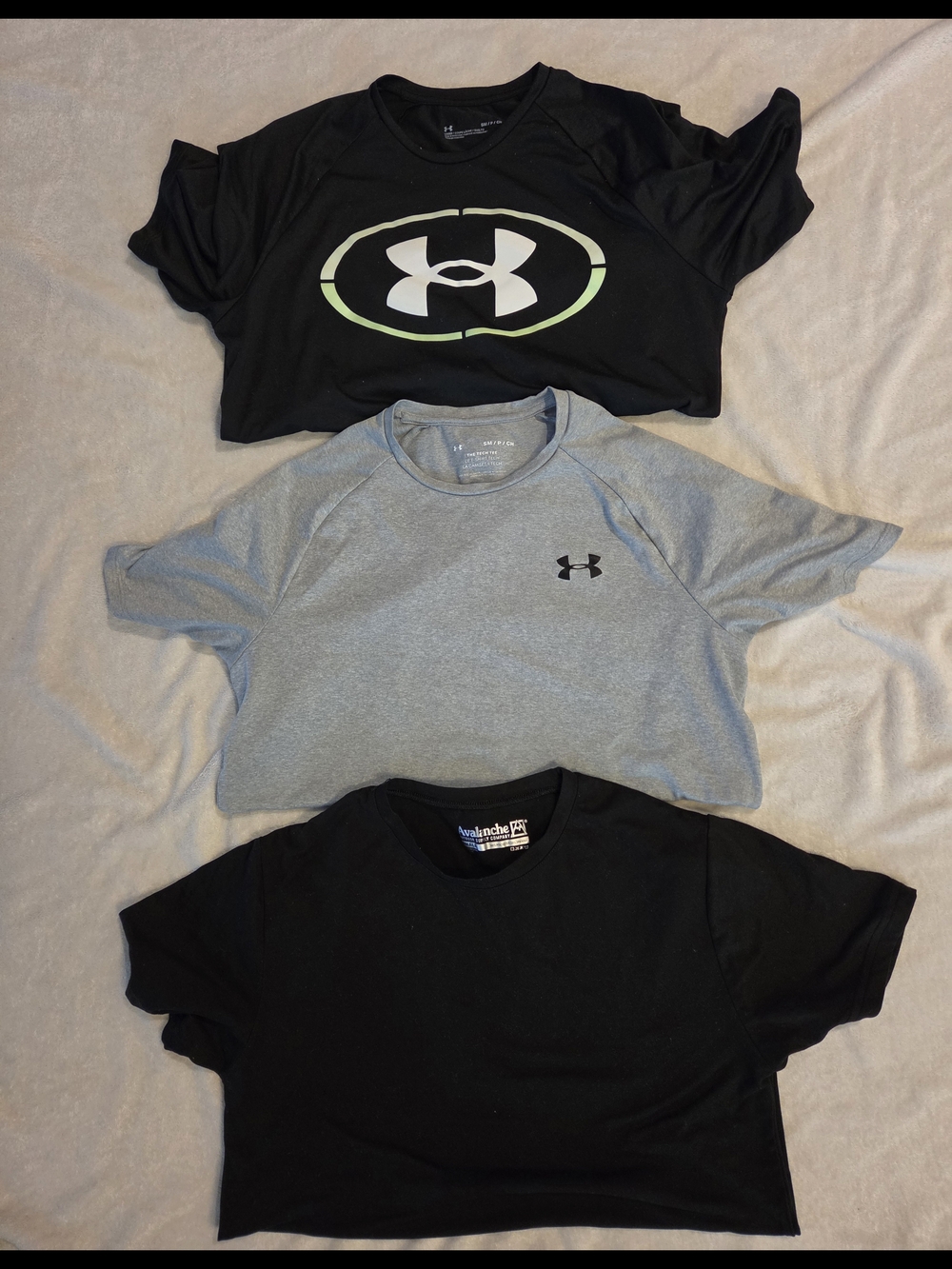 3 Shirt Bundle- Performance Black and Gray Dri Fit Tee